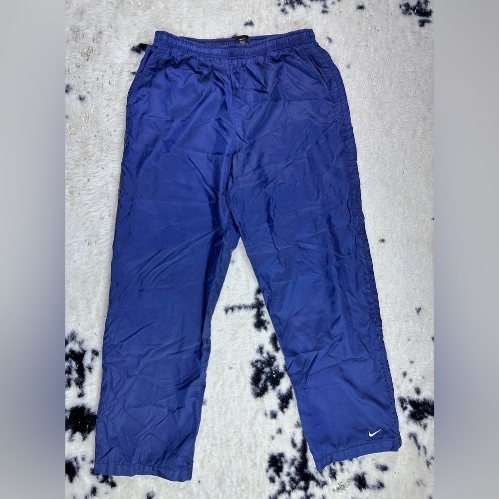 Nike Women’s Navy Blue Elastic Waist Windbreaker Athletic Pants Size Large